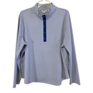 Chico's Zenergy UPF Snap Front Mockneck Pullover Top Size XXL